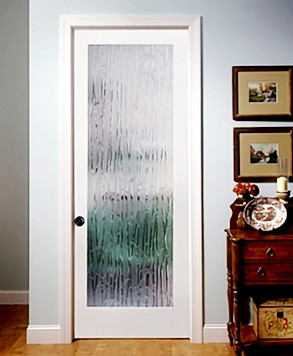 Bamboo Texture Glass Door